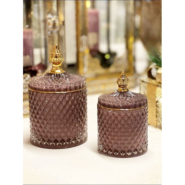 Krukker med lg i 2 strrelser og 3 farver